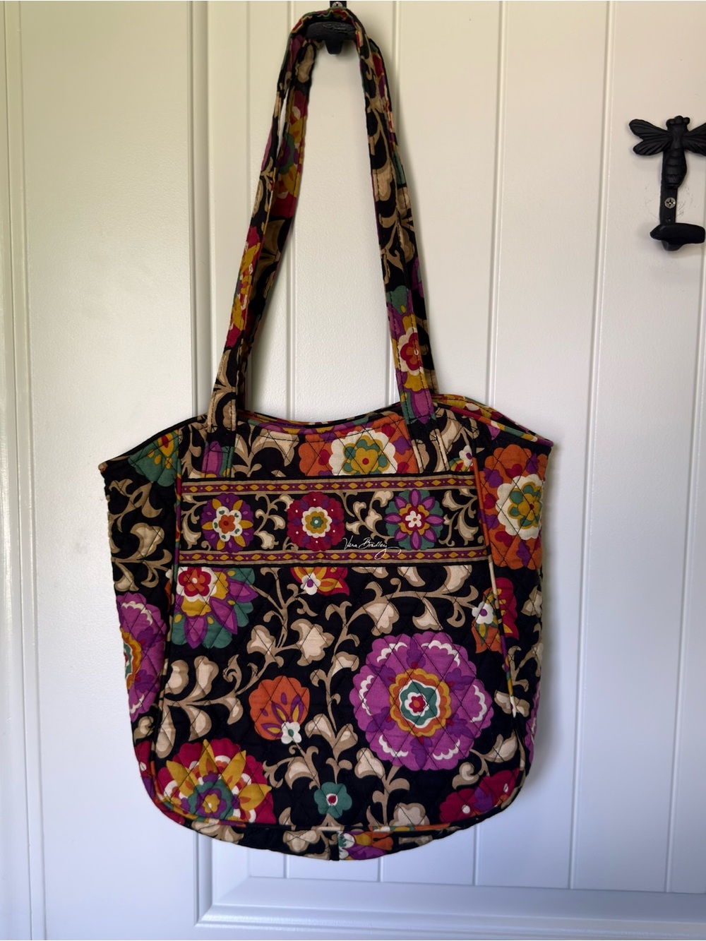 Vera Bradley Suzani Floral Tote with Multicolor Flowers Retired - Picture 2 of 5